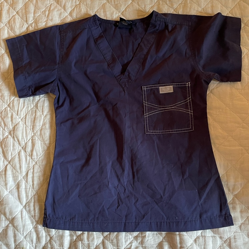 Blue Sky Scrub Top